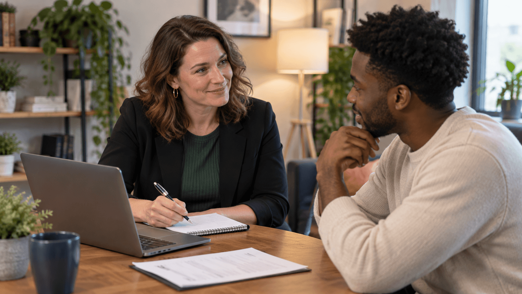 Employment advocate supporting a candidate